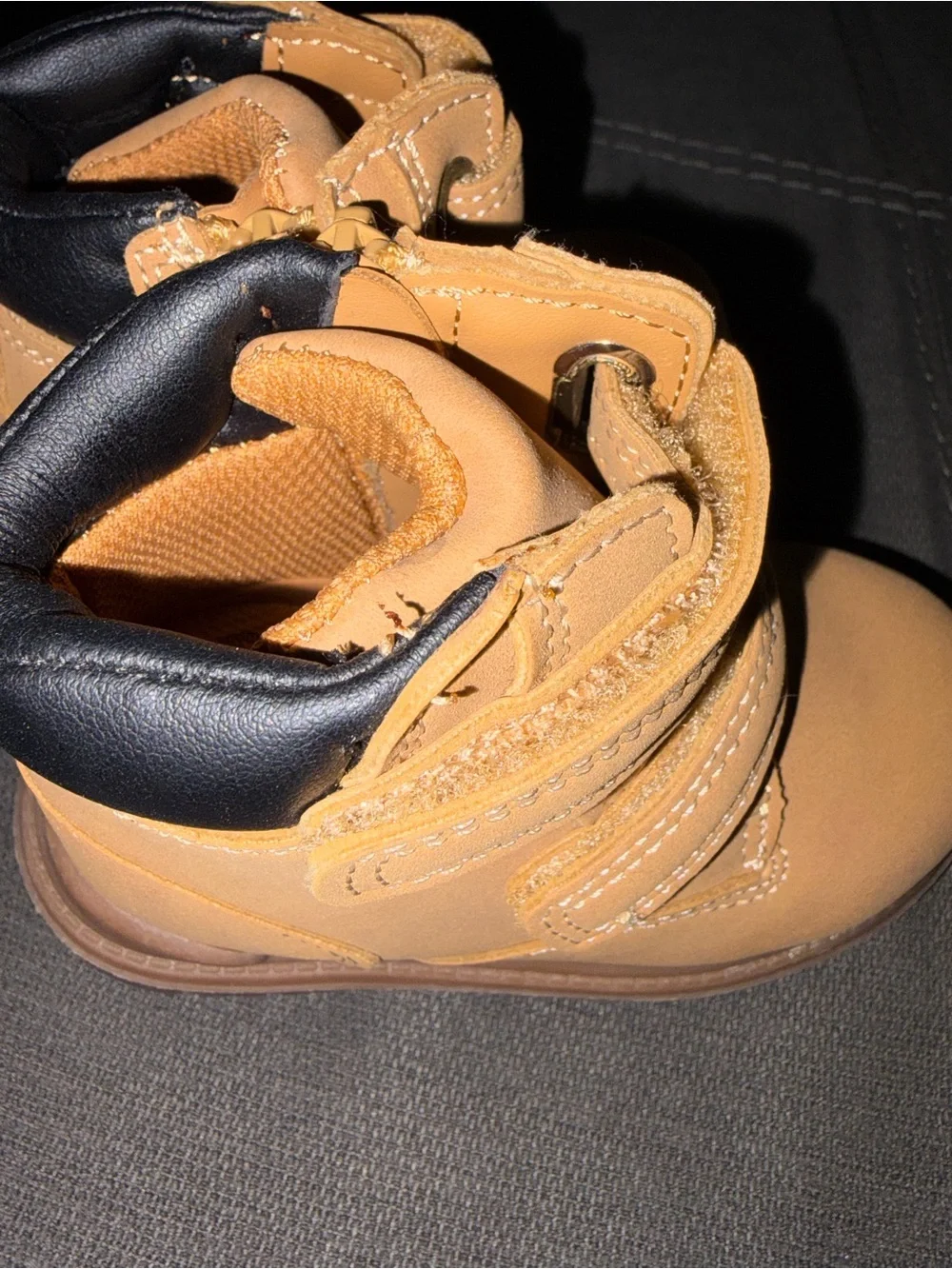 wonder nation Tan Hook-and-Loop Ankle Boots